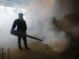 Fumigación por dengue en Piura
