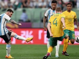 Lionel Messi deja huella en amistoso de Argentina contra Australia en Pekín