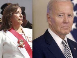 Dina Boluarte con Joe Biden